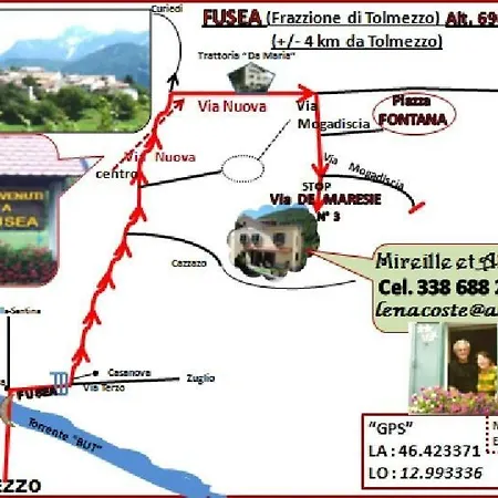 ゲストハウス Accueil Chez Mireille & Alessio Fusea